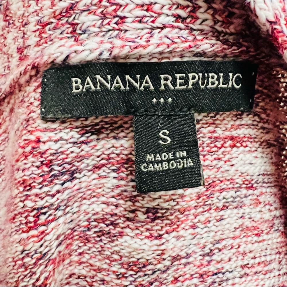 Banana Republic Women's Cardigan V-Neck Sweater Size S Short Sleeves Pink - Picture 5 of 5